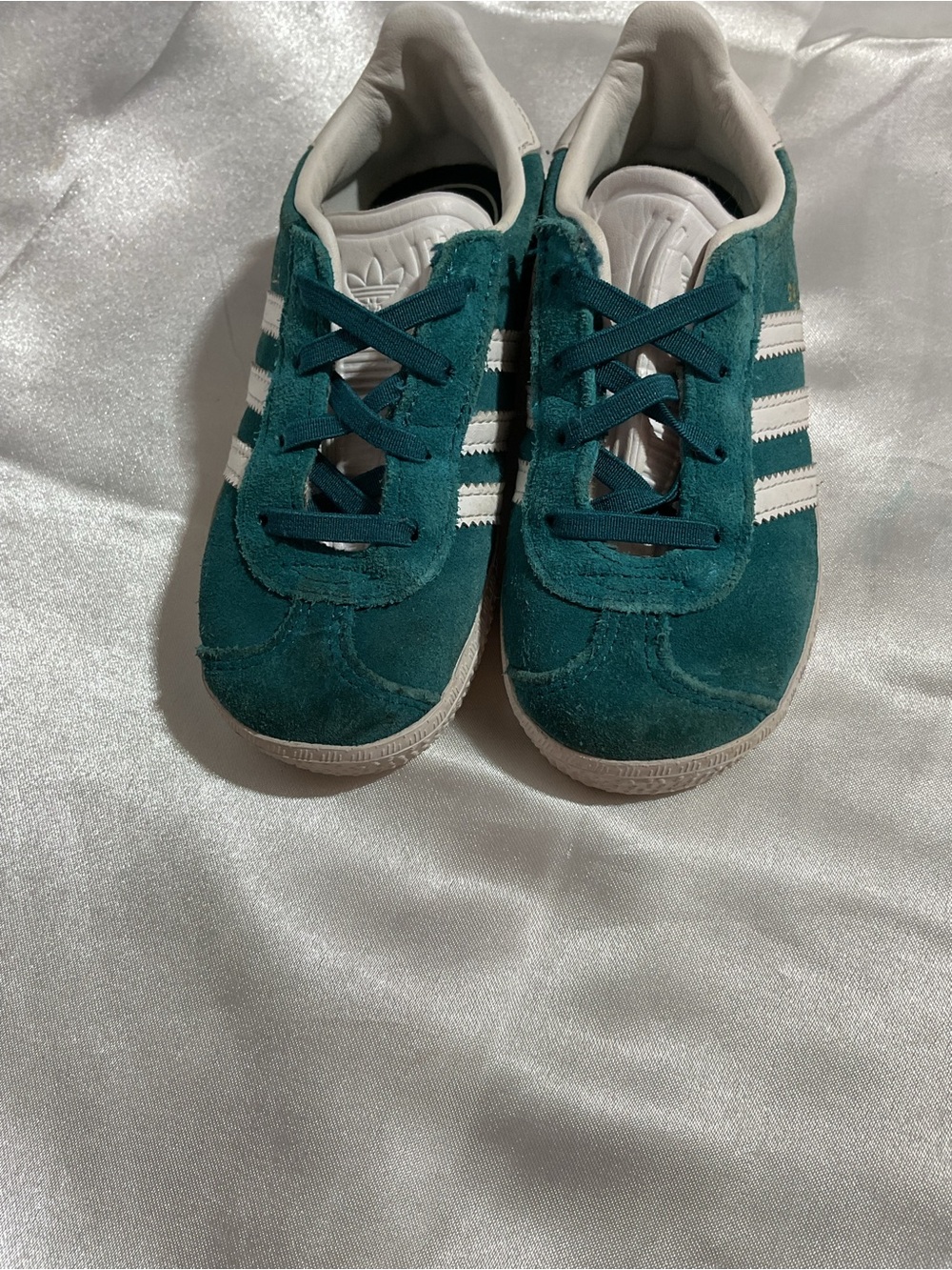Adidas Kids Green Suede Classic Sneakers